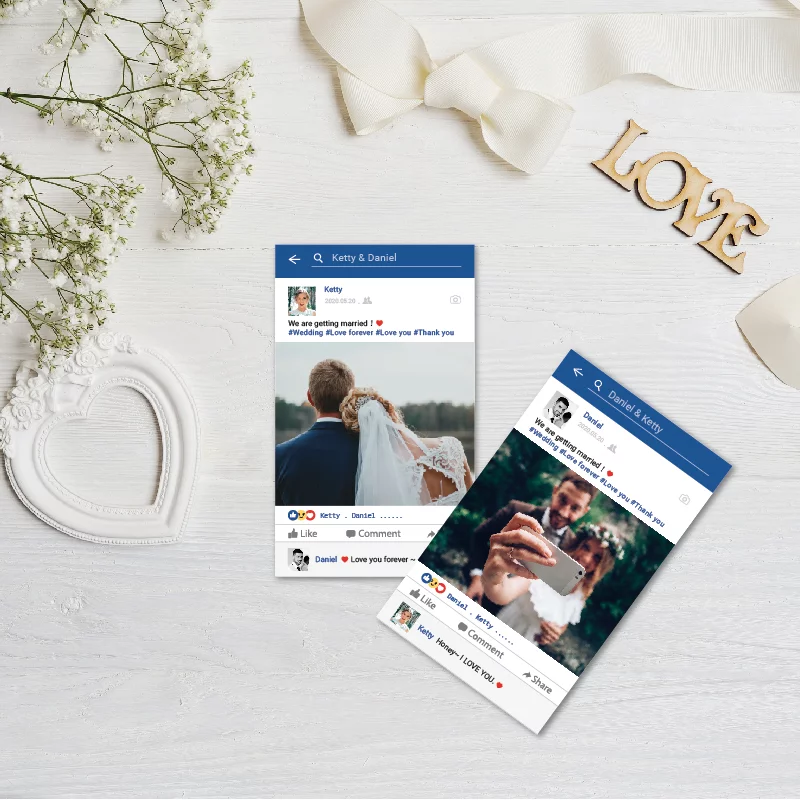 WEA1P10001 婚禮相片謝卡：圖片 2