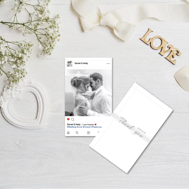 WEA1P10002 婚禮相片謝卡：圖片 2