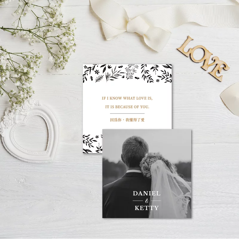 WEA1L20036 婚禮相片謝卡：圖片 2