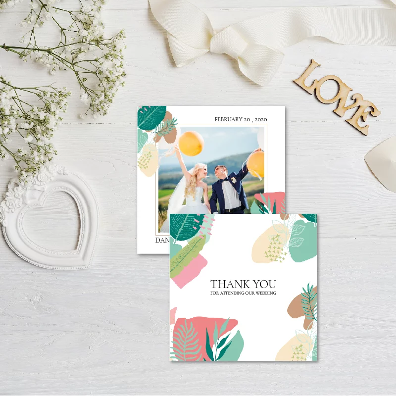 WEA1L20089 婚禮相片謝卡：圖片 2