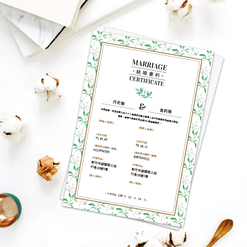 WEA1CE0003 結婚書約