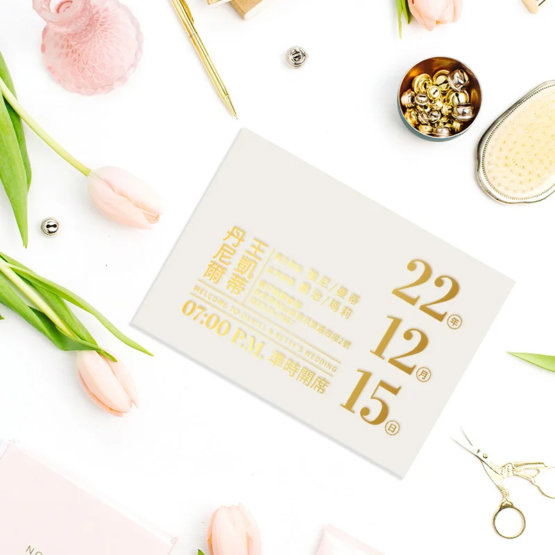 WEA2S40003 單面燙金喜帖：圖片 6