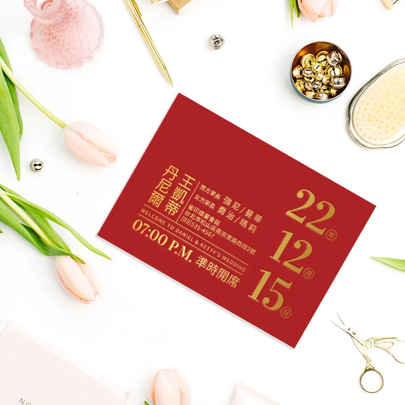 WEA2S40003 單面燙金喜帖：圖片 5