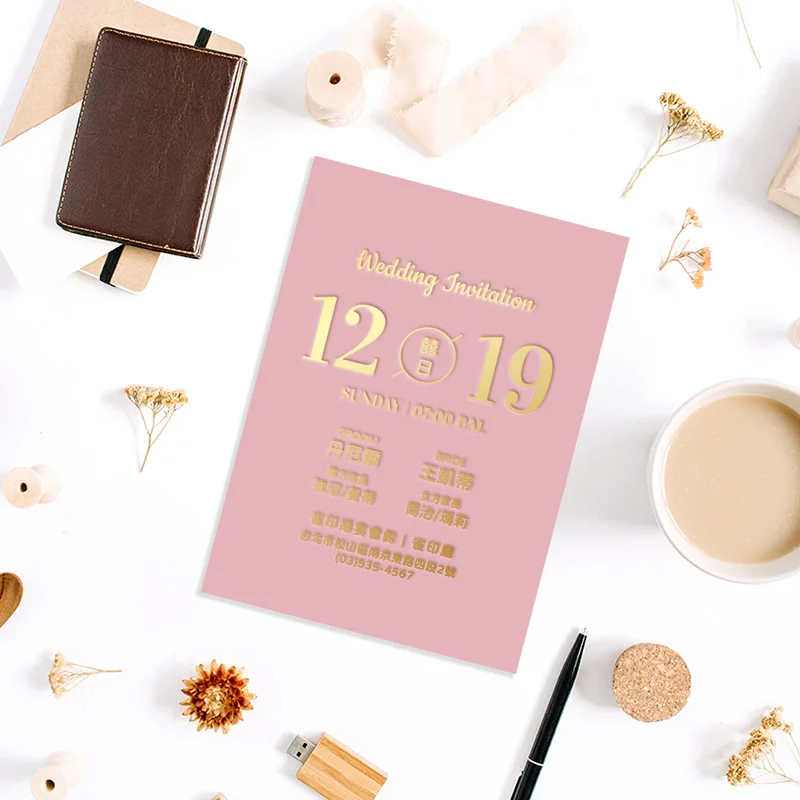 WEA2S40004 單面燙金喜帖：圖片 7