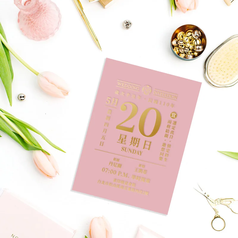 WEA2S40006 單面燙金喜帖：圖片 7