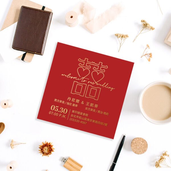 WEA2S10001 單面燙金喜帖：圖片 5