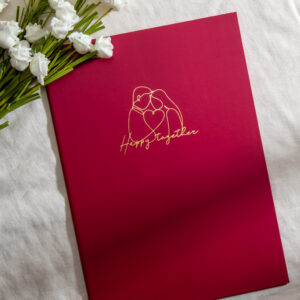 WES41Y 結婚書約夾+書約 (Logo1 胭脂紅)