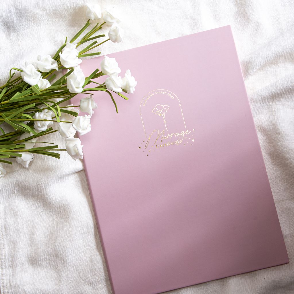WES42R 結婚書約夾+書約 (Logo2 沙漠玫瑰)
