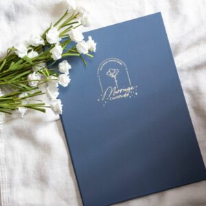 WES42B 結婚書約夾+書約 (Logo2 灰藍)