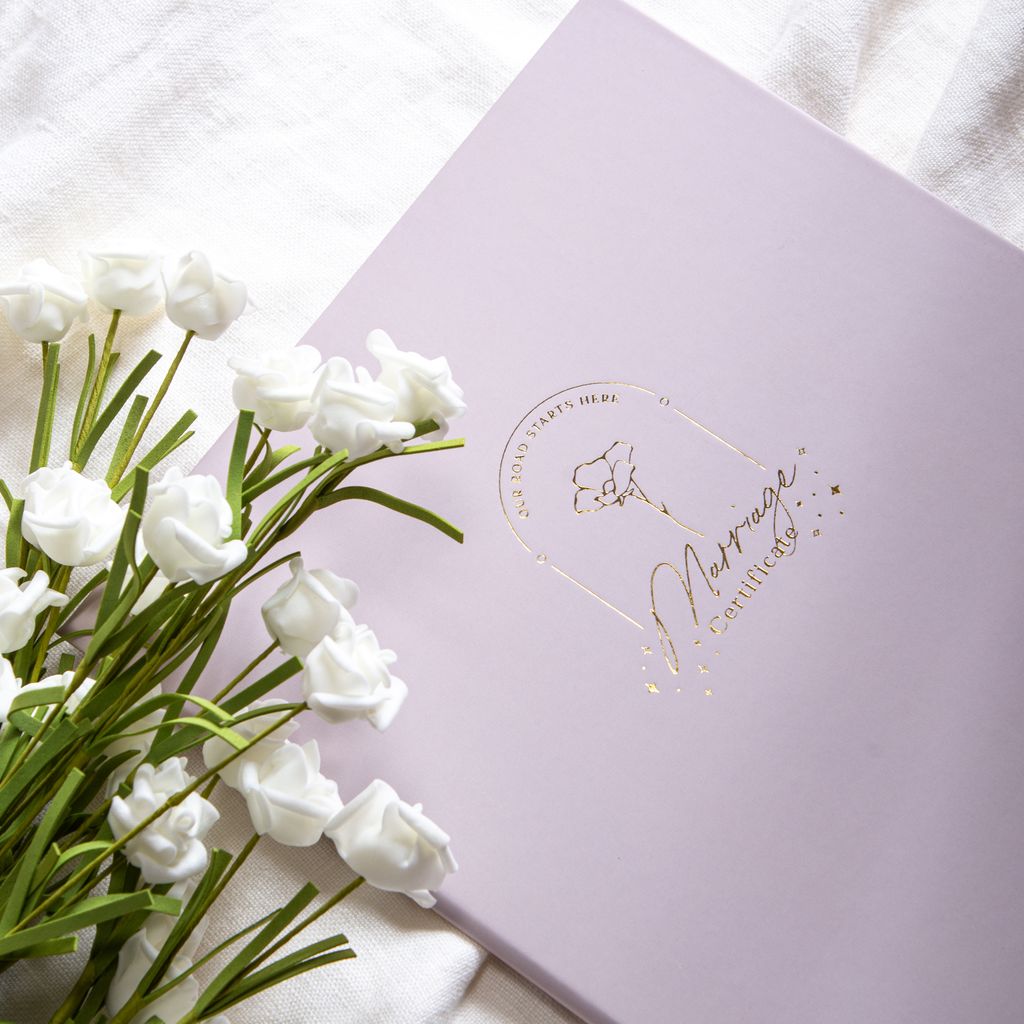 WES42P 結婚書約夾+書約 (Logo2 藕粉):圖片 2