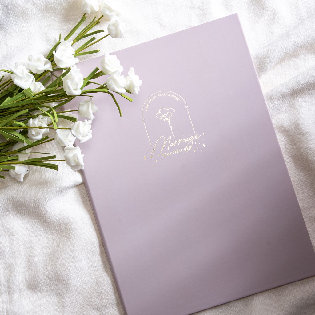 WES42P 結婚書約夾+書約 (Logo2 藕粉)