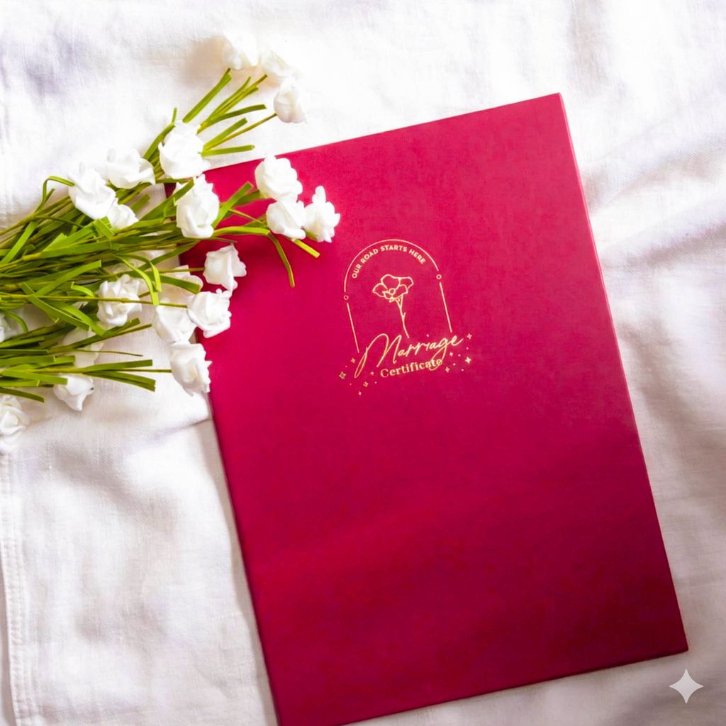 WES42Y 結婚書約夾+書約 (Logo2 胭脂紅)