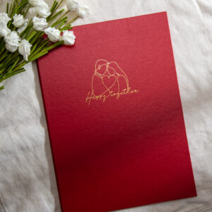 WES41GR 結婚書約夾+書約 (Logo1 珠光紅)