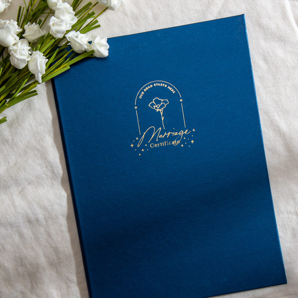WES42GB 結婚書約夾+書約 (Logo2 寶石藍)