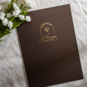 WES42GC 結婚書約夾+書約 (Logo2 咖啡金)