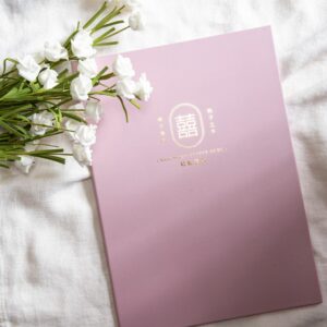 WES44R 結婚書約夾+書約 (Logo4 沙漠玫瑰)