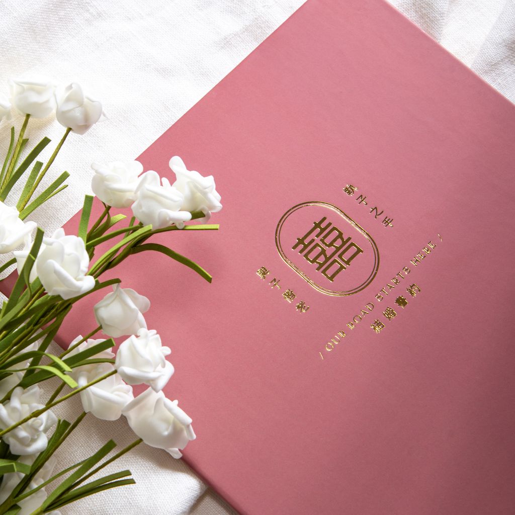 WES44C 結婚書約夾+書約 (Logo4 珊瑚):圖片 2