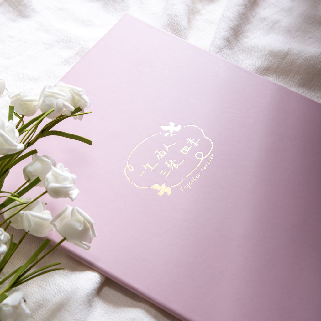WES45R 結婚書約夾+書約 (Logo5 沙漠玫瑰):圖片 2