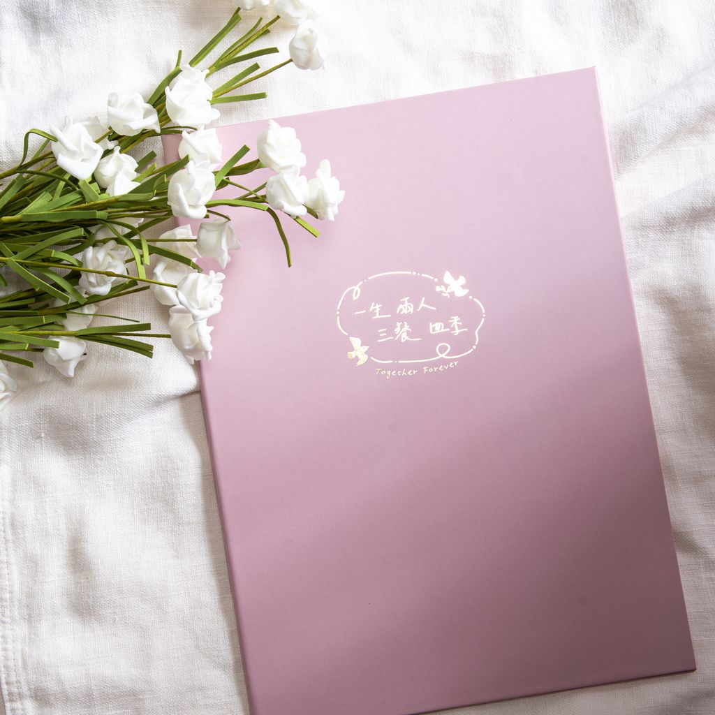 WES45R 結婚書約夾+書約 (Logo5 沙漠玫瑰)