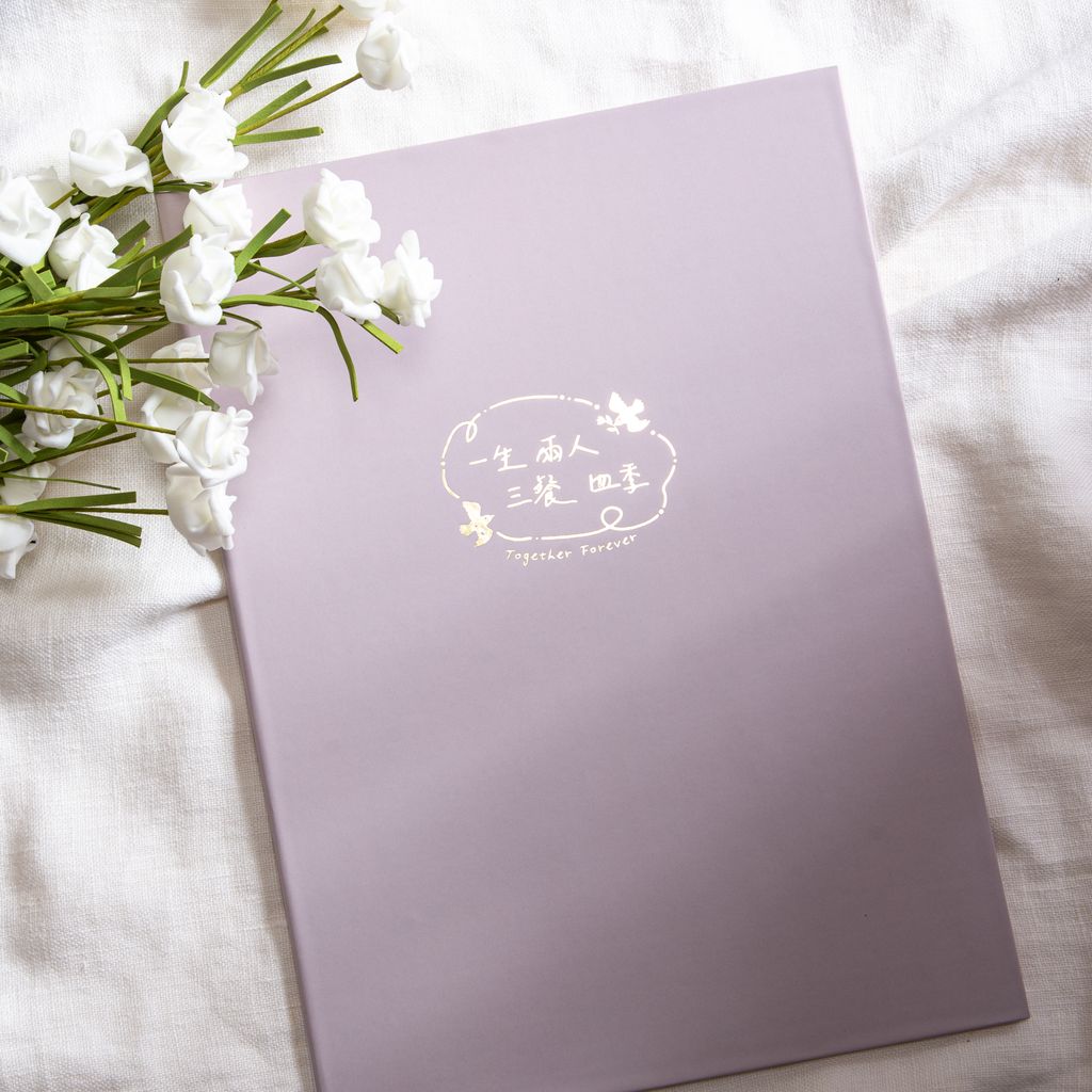 WES45P 結婚書約夾+書約 (Logo5 藕粉)