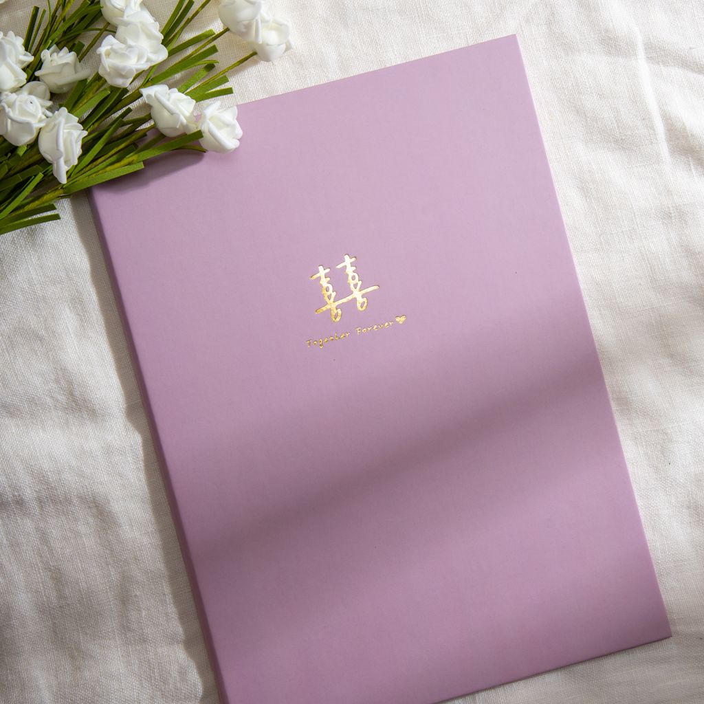 WES46R 結婚書約夾+書約 (Logo6 沙漠玫瑰)