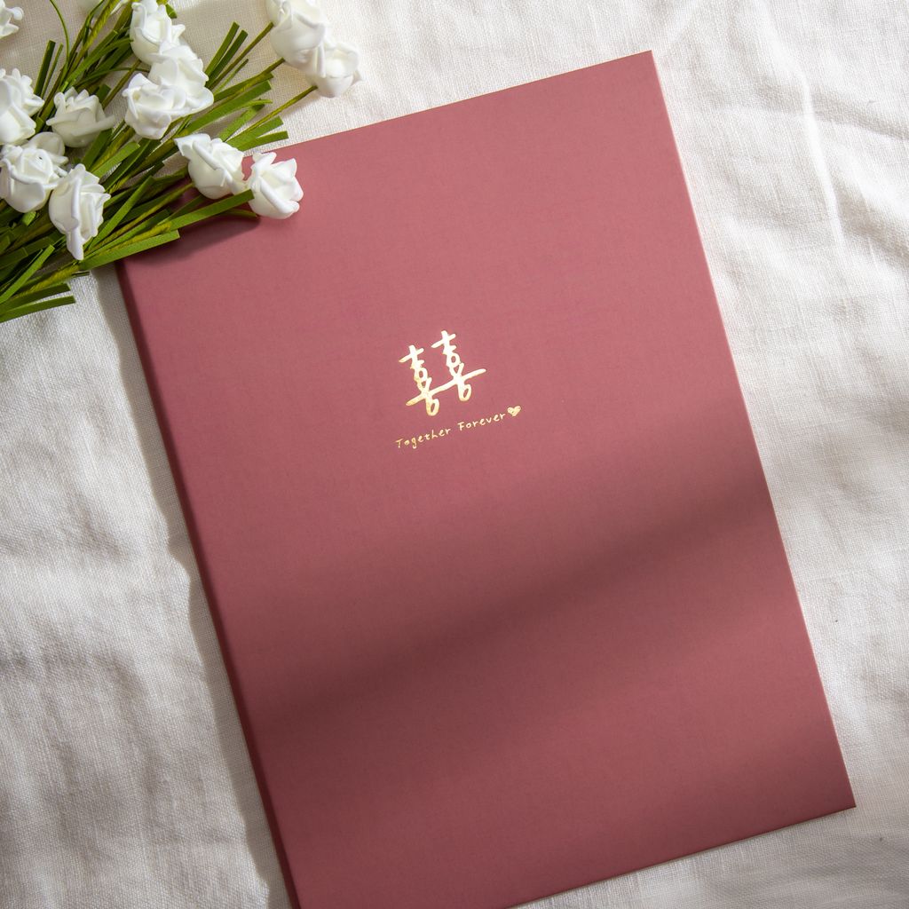 WES46C 結婚書約夾+書約 (Logo6 珊瑚)