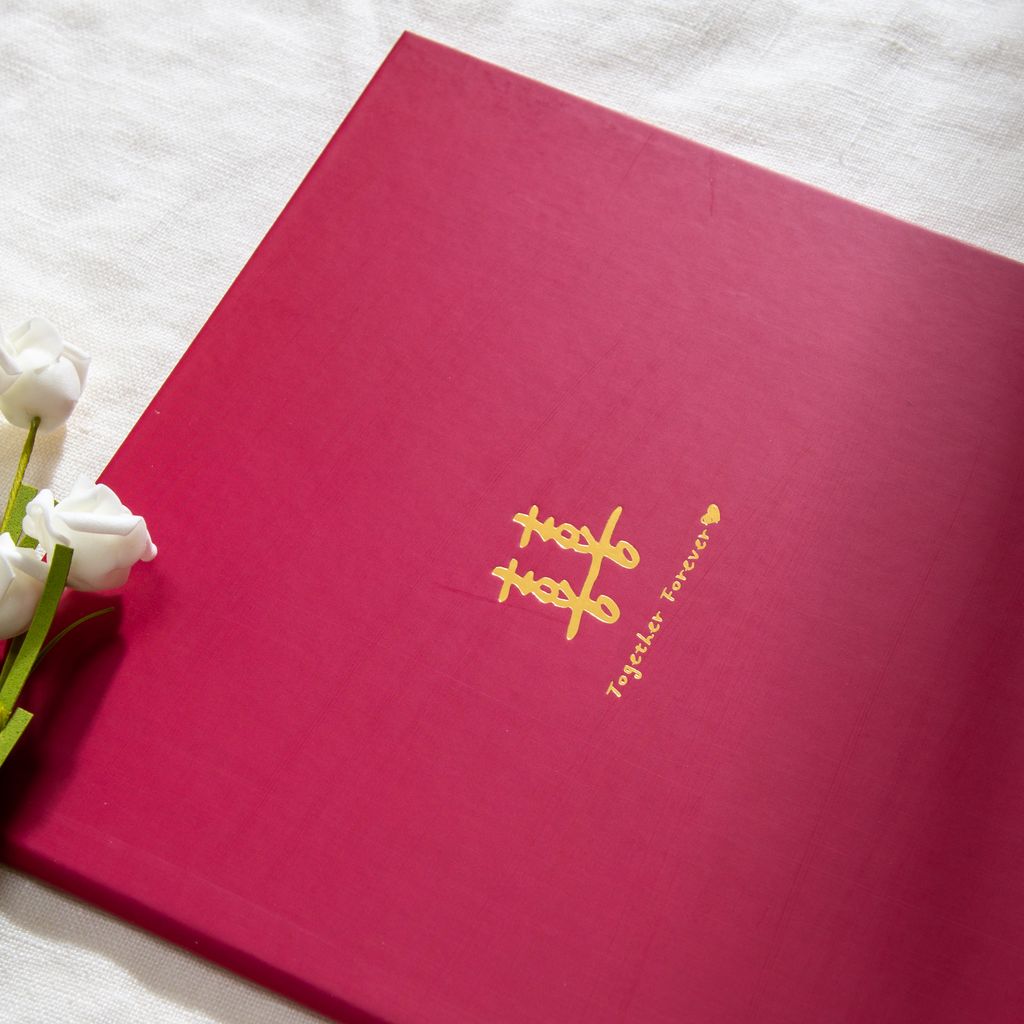 WES46Y 結婚書約夾+書約 (Logo6 胭脂紅):圖片 2