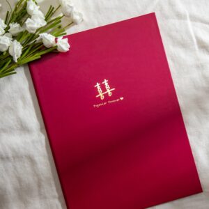 WES46Y 結婚書約夾+書約 (Logo6 胭脂紅)