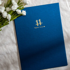 WES46GB 結婚書約夾+書約 (Logo6 寶石藍)