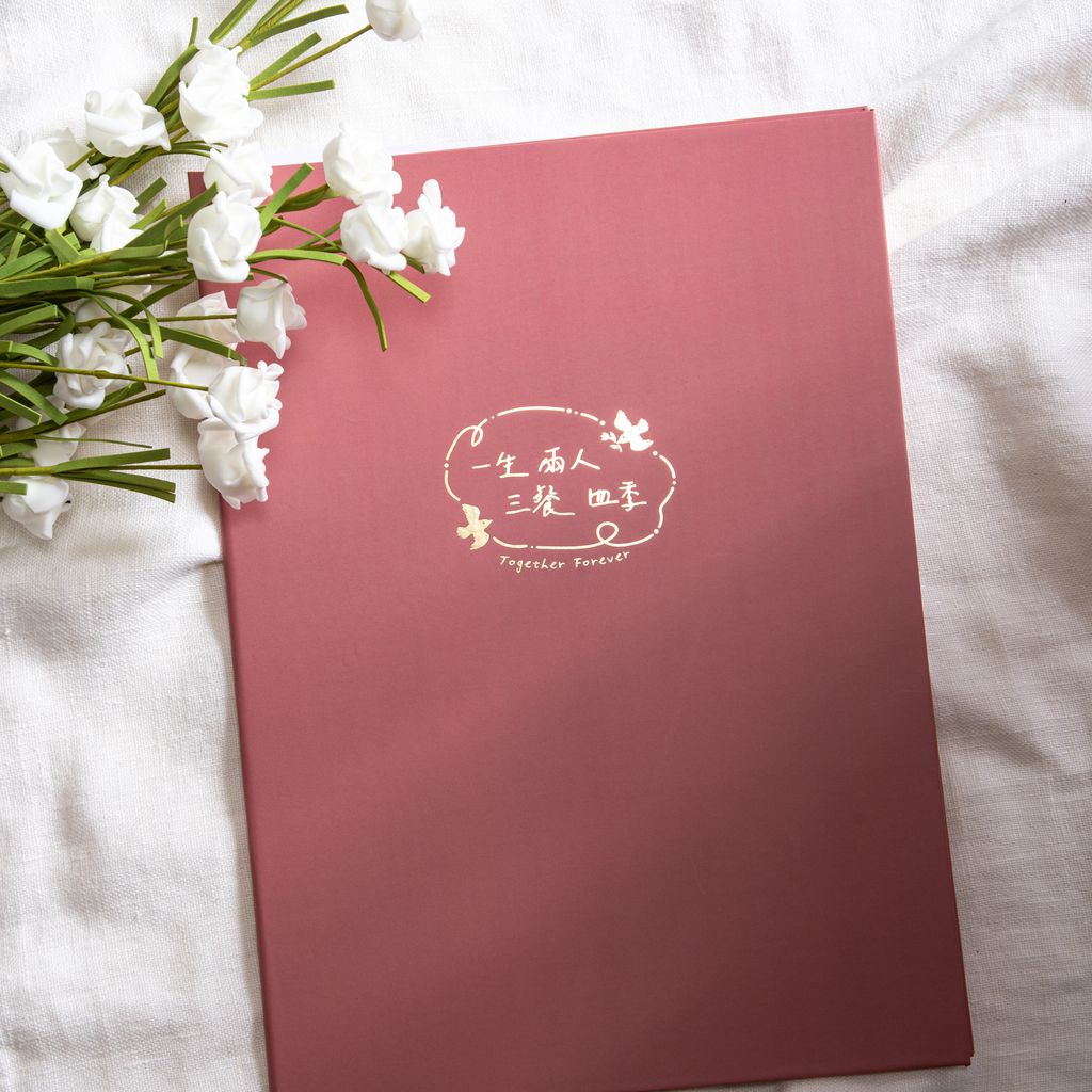 WES45C 結婚書約夾+書約 (Logo5 珊瑚)