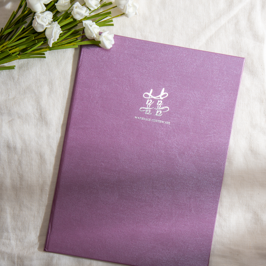 WES48P 結婚書約夾+書約 (Logo8 囍時光 極光紫)